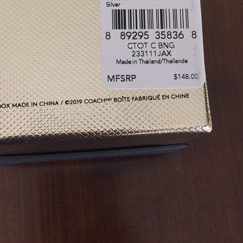 BOXED Coach Signature Silver Bangles - Picture 7 of 8